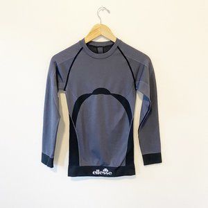 Ellesse Gray & Black Compression Top Size Medium